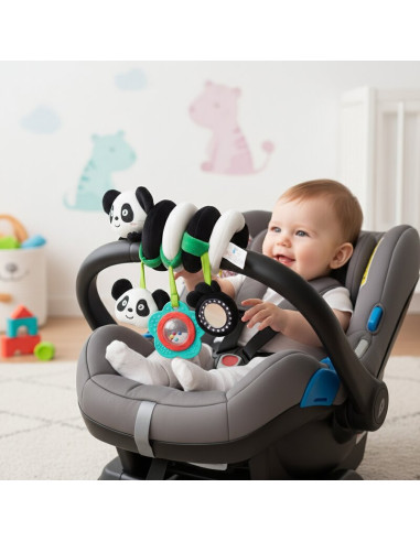 BN-BL241,Jucarie spirala pentru patut si carucior, Bocioland, Multifunctionala, Panda