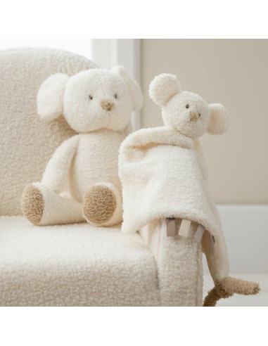 BN-856027,Jucarie plus bebelusi, Nattou, Cuddly Mouse, 24 cm, Material moale si pufos, Stimuleaza simtul tactil si motricitatea 