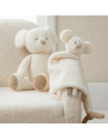 BN-856027,Jucarie plus bebelusi, Nattou, Cuddly Mouse, 24 cm, Material moale si pufos, Stimuleaza simtul tactil si motricitatea 