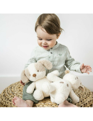 BN-856317,Jucarie plus bebelusi, Nattou, Baby Dog, 24 cm, Material moale si pufos, Prieten de joaca si mangaiere, Stimuleaza sim