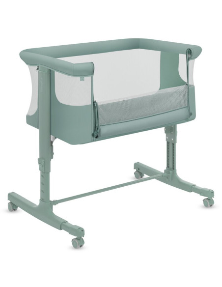 BN-LO-AURORA_GREEN_SAGE,Patut co-sleeper, Lionelo, Aurora, 3 in 1, Cu leganare si setare unghiulara, Saltea cu densitate T25 si 
