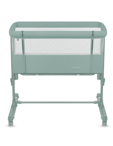 BN-LO-AURORA_GREEN_SAGE,Patut co-sleeper, Lionelo, Aurora, 3 in 1, Cu leganare si setare unghiulara, Saltea cu densitate T25 si 