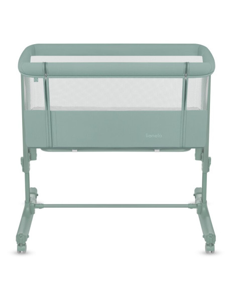 BN-LO-AURORA_GREEN_SAGE,Patut co-sleeper, Lionelo, Aurora, 3 in 1, Cu leganare si setare unghiulara, Saltea cu densitate T25 si 