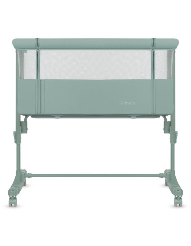 BN-LO-AURORA_GREEN_SAGE,Patut co-sleeper, Lionelo, Aurora, 3 in 1, Cu leganare si setare unghiulara, Saltea cu densitate T25 si 