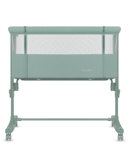 BN-LO-AURORA_GREEN_SAGE,Patut co-sleeper, Lionelo, Aurora, 3 in 1, Cu leganare si setare unghiulara, Saltea cu densitate T25 si 