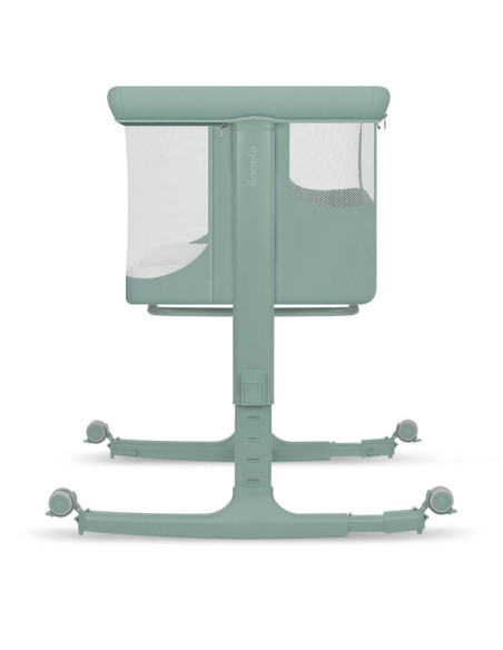 BN-LO-AURORA_GREEN_SAGE,Patut co-sleeper, Lionelo, Aurora, 3 in 1, Cu leganare si setare unghiulara, Saltea cu densitate T25 si 