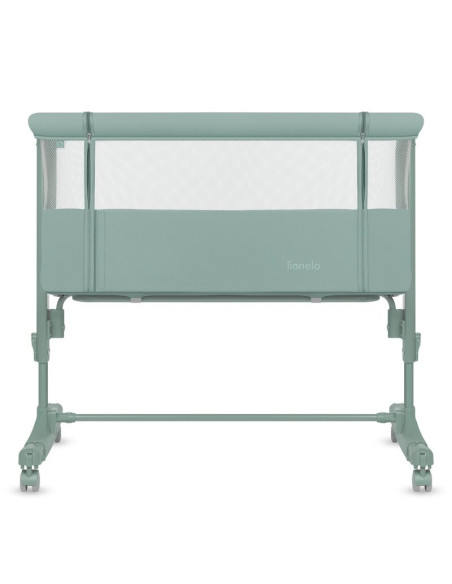 BN-LO-AURORA_GREEN_SAGE,Patut co-sleeper, Lionelo, Aurora, 3 in 1, Cu leganare si setare unghiulara, Saltea cu densitate T25 si 