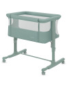 BN-LO-AURORA_GREEN_SAGE,Patut co-sleeper, Lionelo, Aurora, 3 in 1, Cu leganare si setare unghiulara, Saltea cu densitate T25 si 