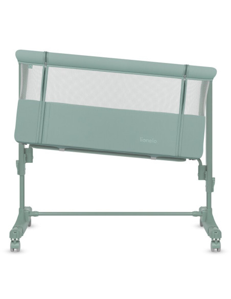 BN-LO-AURORA_GREEN_SAGE,Patut co-sleeper, Lionelo, Aurora, 3 in 1, Cu leganare si setare unghiulara, Saltea cu densitate T25 si 