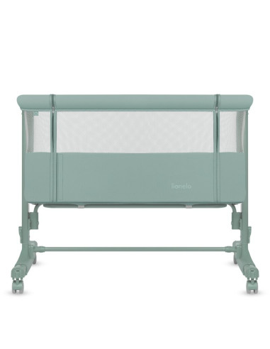 BN-LO-AURORA_GREEN_SAGE,Patut co-sleeper, Lionelo, Aurora, 3 in 1, Cu leganare si setare unghiulara, Saltea cu densitate T25 si 