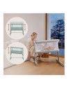 BN-LO-AURORA_GREEN_SAGE,Patut co-sleeper, Lionelo, Aurora, 3 in 1, Cu leganare si setare unghiulara, Saltea cu densitate T25 si 