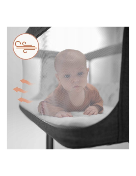BN-LO-AURORA_GREEN_SAGE,Patut co-sleeper, Lionelo, Aurora, 3 in 1, Cu leganare si setare unghiulara, Saltea cu densitate T25 si 
