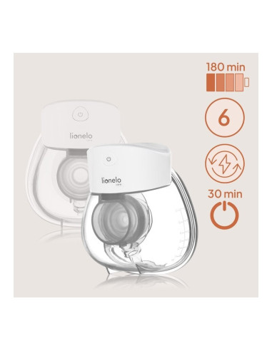 BN-LOC-FIDI_FREE_LUMI_WHITE_NATURAL,Pompa de san, Lionelo, Fidi Free Lumi, Portabila, Cu accesorii, Hands-free, 9 functii de mas