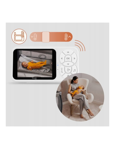 BN-LOC-BABYLINE_3.4,Video monitor, Lionelo, Babyline 3.4, Ecran LCD de 3.5 inch, Raza de actiune pana la 300 m, Conectare 4 came