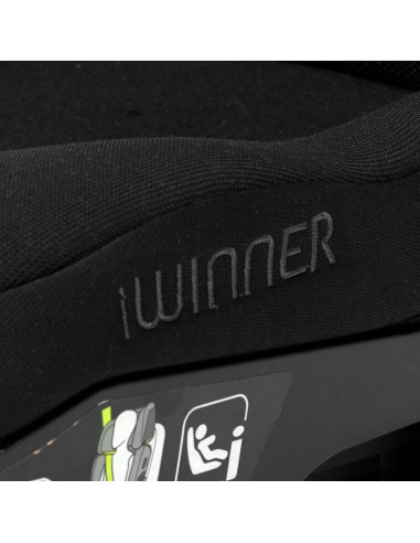 BN-8420421094310,Scaun auto, Jane, iWinner, I-Size, 100-150 cm, 4-12 ani, Cu isofix, Conform cu ECE R129, Design sport, Matt Bla