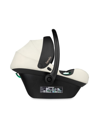 BN-LO-ASTRID_I-SIZE_BEIGE_CREAM,Scoica auto, Lionelo, i-Size Astrid, 0-13 Kg, 40-87 cm, Cu maner si capotina reglabile, Cu prote