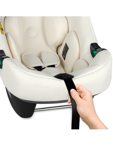 BN-LO-ASTRID_I-SIZE_BEIGE_CREAM,Scoica auto, Lionelo, i-Size Astrid, 0-13 Kg, 40-87 cm, Cu maner si capotina reglabile, Cu prote