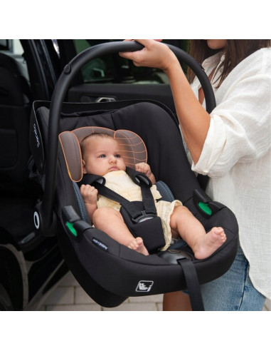 BN-LO-ASTRID_I-SIZE_BEIGE_CREAM,Scoica auto, Lionelo, i-Size Astrid, 0-13 Kg, 40-87 cm, Cu maner si capotina reglabile, Cu prote