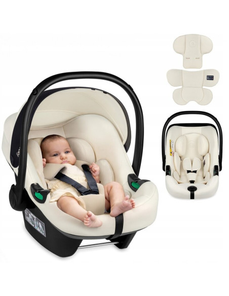 BN-LO-ASTRID_I-SIZE_BEIGE_CREAM,Scoica auto, Lionelo, i-Size Astrid, 0-13 Kg, 40-87 cm, Cu maner si capotina reglabile, Cu prote
