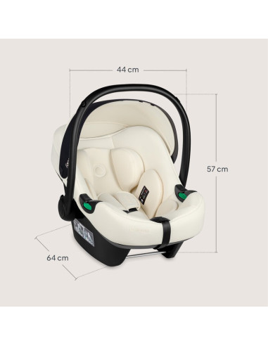 BN-LO-ASTRID_I-SIZE_BEIGE_CREAM,Scoica auto, Lionelo, i-Size Astrid, 0-13 Kg, 40-87 cm, Cu maner si capotina reglabile, Cu prote