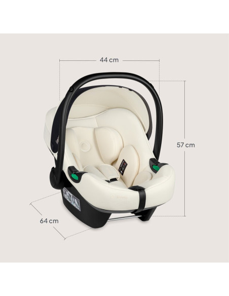 BN-LO-ASTRID_I-SIZE_BEIGE_CREAM,Scoica auto, Lionelo, i-Size Astrid, 0-13 Kg, 40-87 cm, Cu maner si capotina reglabile, Cu prote