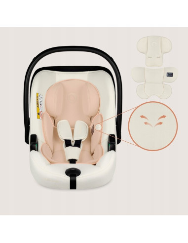 BN-LO-ASTRID_I-SIZE_BEIGE_CREAM,Scoica auto, Lionelo, i-Size Astrid, 0-13 Kg, 40-87 cm, Cu maner si capotina reglabile, Cu prote