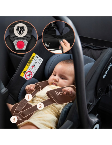 BN-LO-ASTRID_I-SIZE_BEIGE_CREAM,Scoica auto, Lionelo, i-Size Astrid, 0-13 Kg, 40-87 cm, Cu maner si capotina reglabile, Cu prote