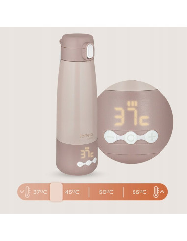 BN-LOC-THERMUP_BOTTLE,Termos inteligent cu incalzire, Lionelo, ThermUp Bottle, Incalzeste in 3.5 min, Mentine temperatura pana l
