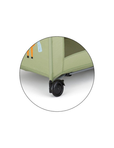 BN-921484,Patut pliant, Petite&Mars, Koot, 120 x 60 cm, Cu roti, Functie de tarc, Pliere compacta, Include geanta de transport, 