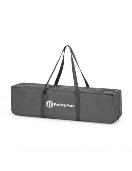 BN-923486,Patut pliant, Petite&Mars, Nyja, 120 x 60 cm, Cu roti, Functie de tarc, Pliere compacta, Include geanta de transport, 