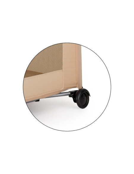 BN-923485,Patut pliant, Petite&Mars, Nyja, 120 x 60 cm, Cu roti, Functie de tarc, Pliere compacta, Include geanta de transport, 