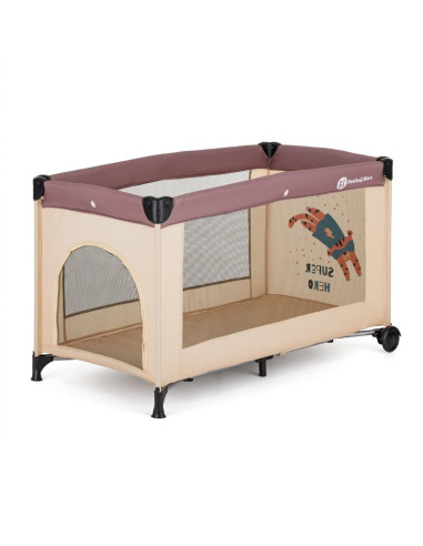 BN-921483,Patut pliant, Petite&Mars, Koot, 120 x 60 cm, Cu roti, Functie de tarc, Pliere compacta, Include geanta de transport, 