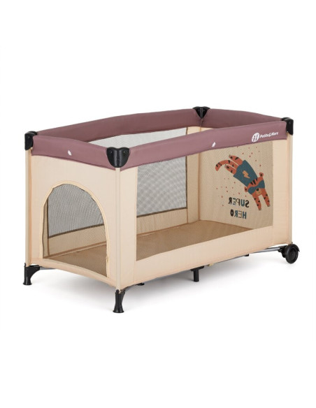 BN-921483,Patut pliant, Petite&Mars, Koot, 120 x 60 cm, Cu roti, Functie de tarc, Pliere compacta, Include geanta de transport, 