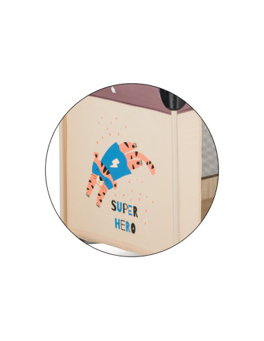 BN-921483,Patut pliant, Petite&Mars, Koot, 120 x 60 cm, Cu roti, Functie de tarc, Pliere compacta, Include geanta de transport, 
