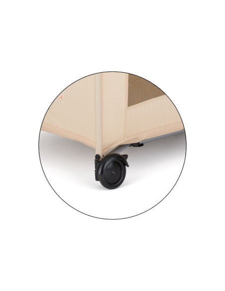 BN-921483,Patut pliant, Petite&Mars, Koot, 120 x 60 cm, Cu roti, Functie de tarc, Pliere compacta, Include geanta de transport, 