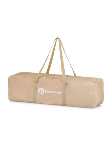 BN-921483,Patut pliant, Petite&Mars, Koot, 120 x 60 cm, Cu roti, Functie de tarc, Pliere compacta, Include geanta de transport, 