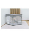 BN-88353,Tarc de joaca, FreeON, Hexagon, Pliabil, Intrare cu fermoar, Cu geanta de transport, 117 x 74 cm, Grey