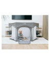 BN-88353,Tarc de joaca, FreeON, Hexagon, Pliabil, Intrare cu fermoar, Cu geanta de transport, 117 x 74 cm, Grey