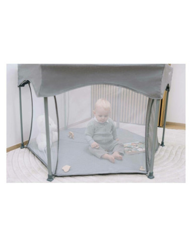 BN-88353,Tarc de joaca, FreeON, Hexagon, Pliabil, Intrare cu fermoar, Cu geanta de transport, 117 x 74 cm, Grey