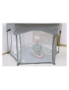 BN-88353,Tarc de joaca, FreeON, Hexagon, Pliabil, Intrare cu fermoar, Cu geanta de transport, 117 x 74 cm, Grey