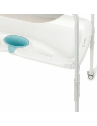 BN-8420421094877,Cadita de baie cu suport, Jane, Flip, Cu 2 pozitii anatomice, Cu masuta de infasat, Cu tavita si compartimente 