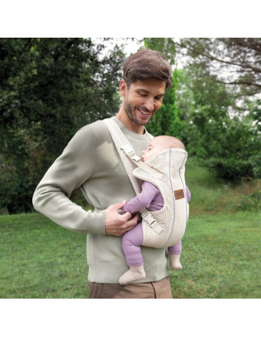 BN-8420421094556,Marsupiu bebe, Jane, Dual Air, Ergonomic, De la nastere pana la 15 Kg, Conform cu EN 13209-2: 2015, Sand