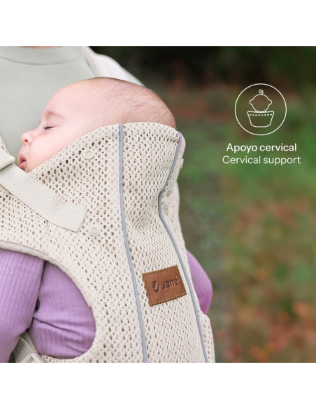 BN-8420421094556,Marsupiu bebe, Jane, Dual Air, Ergonomic, De la nastere pana la 15 Kg, Conform cu EN 13209-2: 2015, Sand