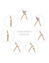 BN-8420421094082,Scaun de masa multifunctional pliabil, Jane, Forest, De la 6 luni la adult, Din lemn fag, Greutate maxima 100 K