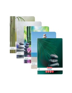 Set 5 x Caiet Herlitz A4 60 file Velin 70g/mp, Motiv Zen