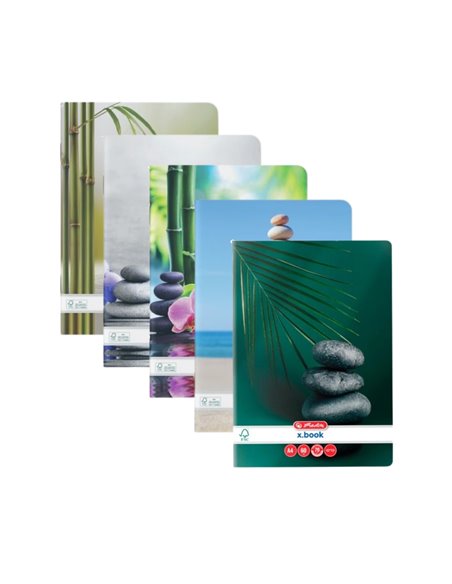 Set 5 x Caiet Herlitz A4 60 file Velin 70g/mp, Motiv Zen