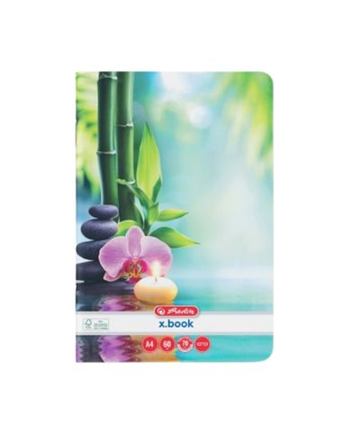 Set 5 x Caiet Herlitz A4 60 file Velin 70g/mp, Motiv Zen