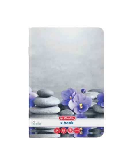 Set 5 x Caiet Herlitz A4 60 file Velin 70g/mp, Motiv Zen