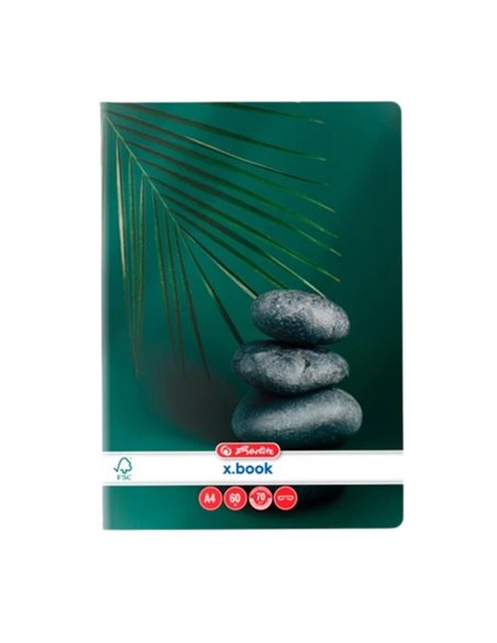 Set 5 x Caiet Herlitz A4 60 file Velin 70g/mp, Motiv Zen