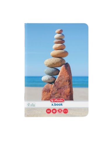 Caiet A4 Herlitz, 60 file, velin, motiv Zen, 1 buc.